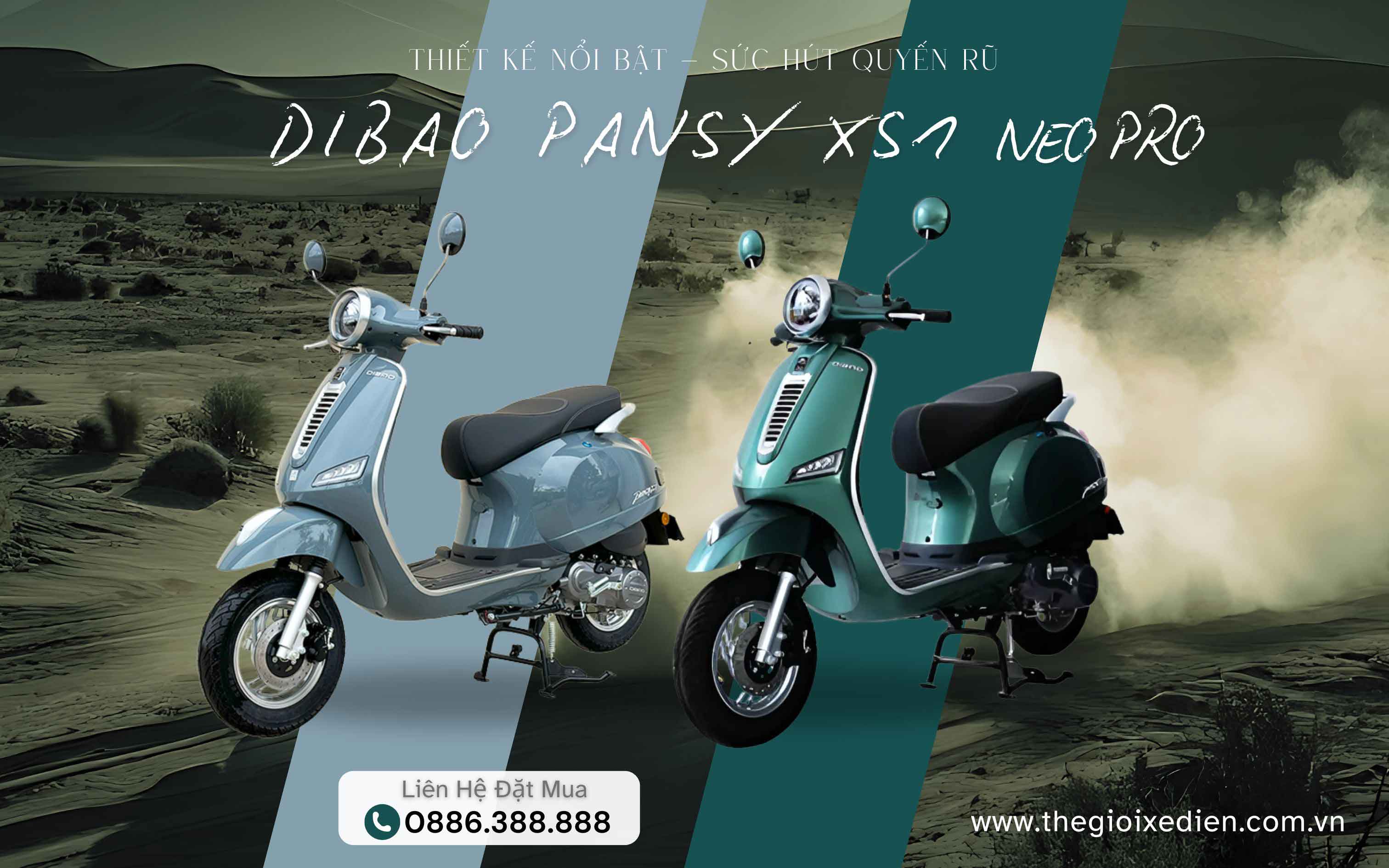 Xe ga 50cc Dibao Pansy XS1 Neo Pro: Biểu tượng thời thượng và an toàn cho giới trẻ