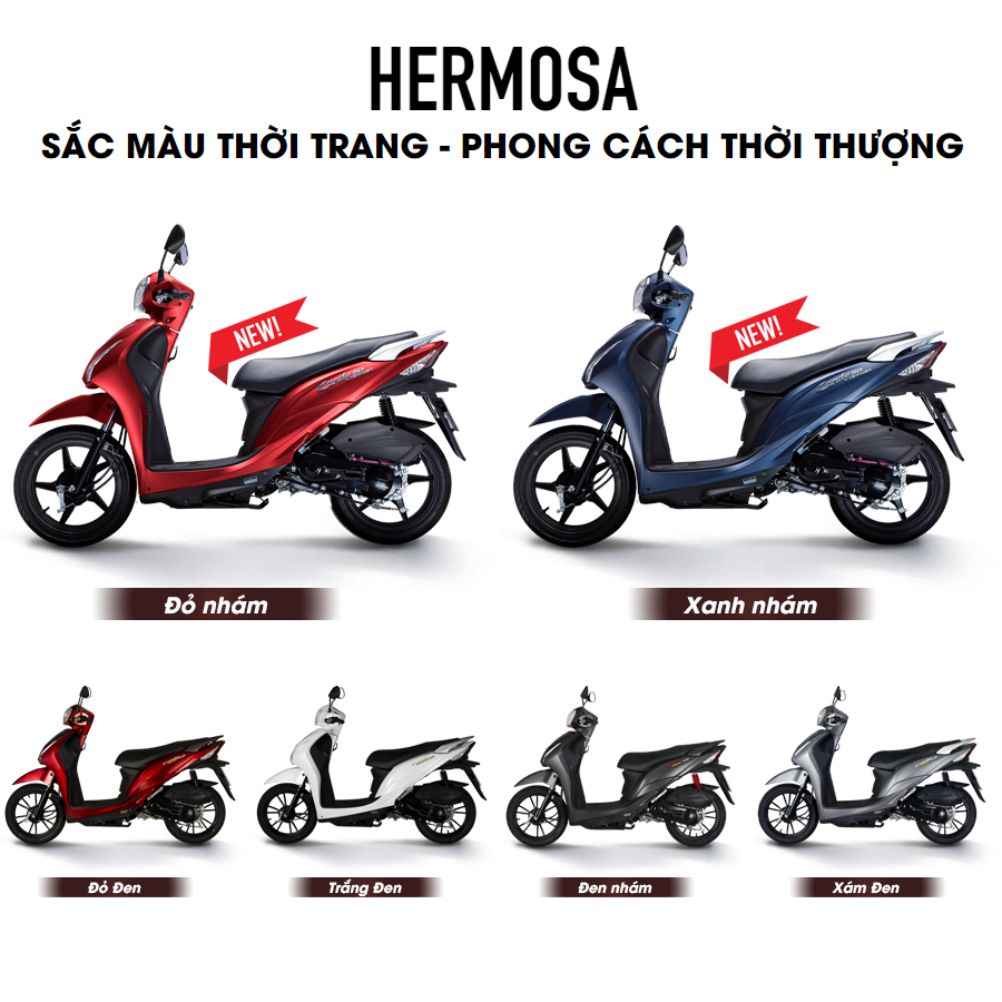 Thông số kỹ thuật của các loại xe tay ga 50 Kymco Candy Hermosa Cao Cấp